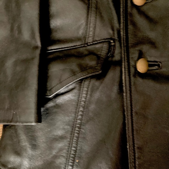 Vintage German Police Jacket Polizei Leather Jacket Motorcycle Jacket S/M. - Picture 5 of 7